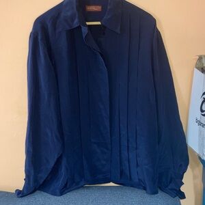 Women’s Navy Button-Down Shirt